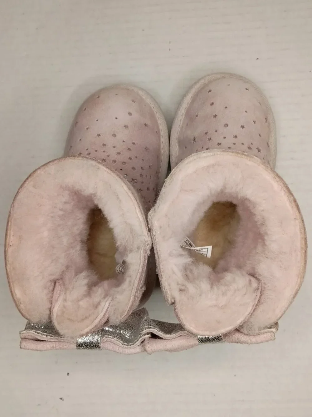 UGG Stargirl Classic Mini II Pink Star Bow Boots Toddler Size 8